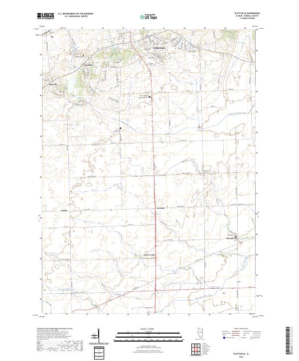 US Topo 7.5-minute map for Plattville IL
