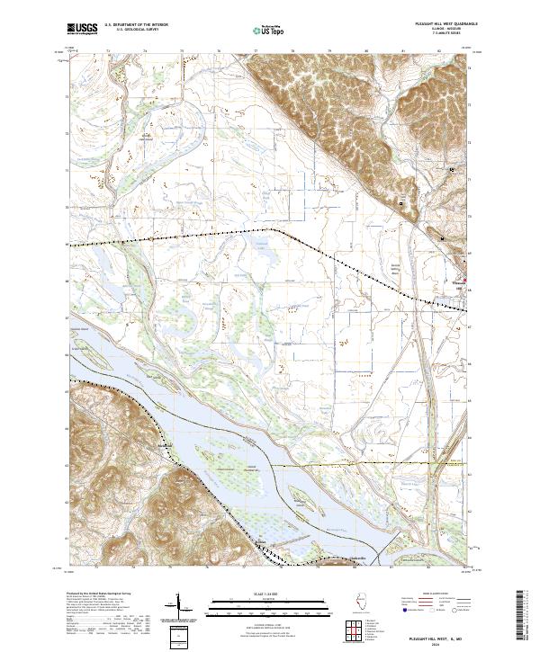 US Topo 7.5-minute map for Pleasant Hill West ILMO