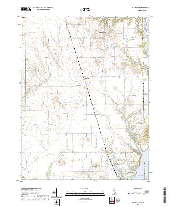 US Topo 7.5-minute map for Pleasant Mound IL
