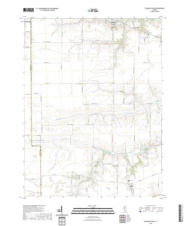 US Topo 7.5-minute map for Pleasant Plains IL