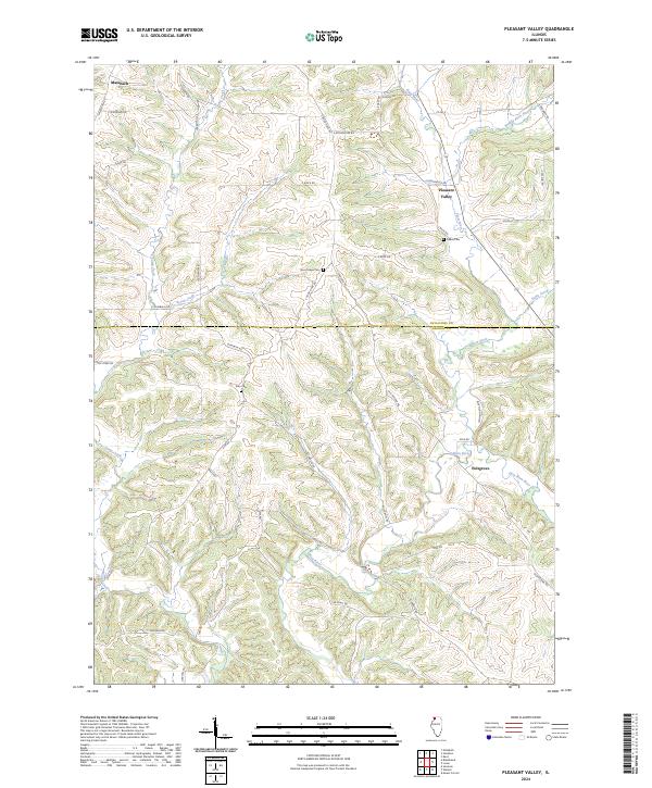 US Topo 7.5-minute map for Pleasant Valley IL