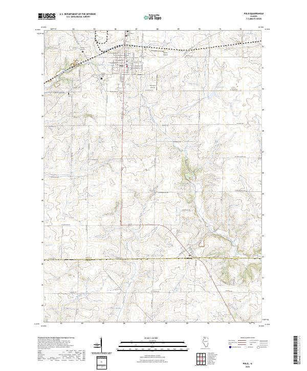 US Topo 7.5-minute map for Polo IL