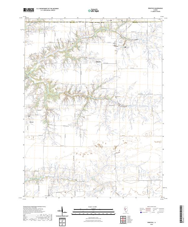 US Topo 7.5-minute map for Prentice IL