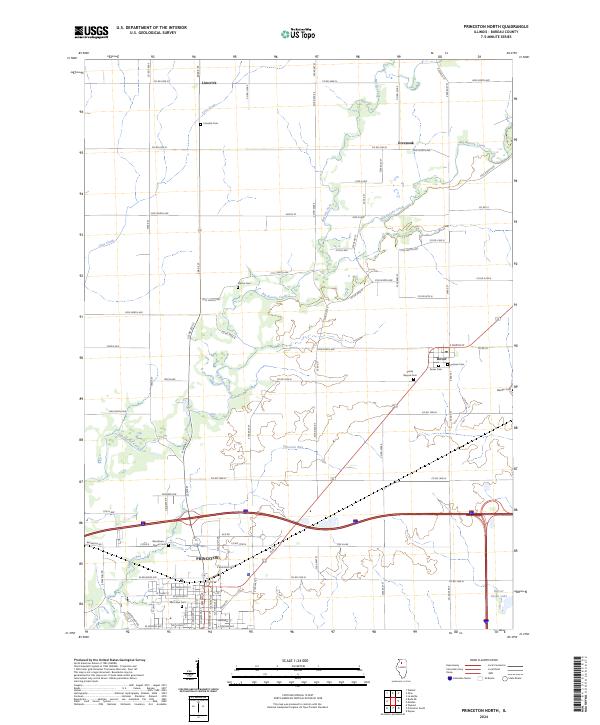US Topo 7.5-minute map for Princeton North IL