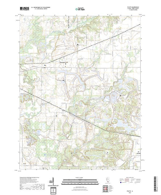 US Topo 7.5-minute map for Pyatts IL – American Map Store