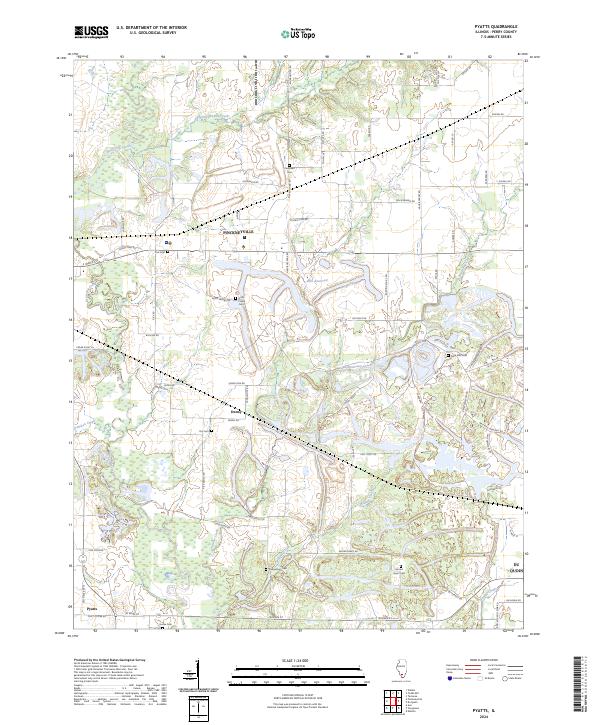 US Topo 7.5-minute map for Pyatts IL