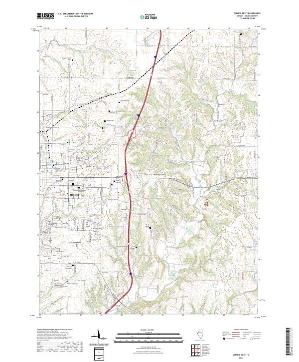 US Topo 7.5-minute map for Quincy East IL