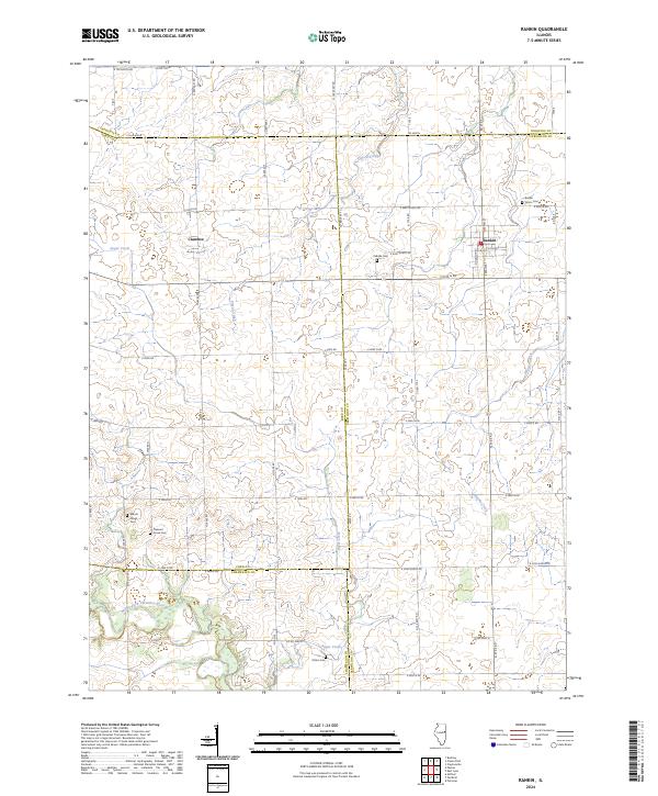 US Topo 7.5-minute map for Rankin IL – American Map Store