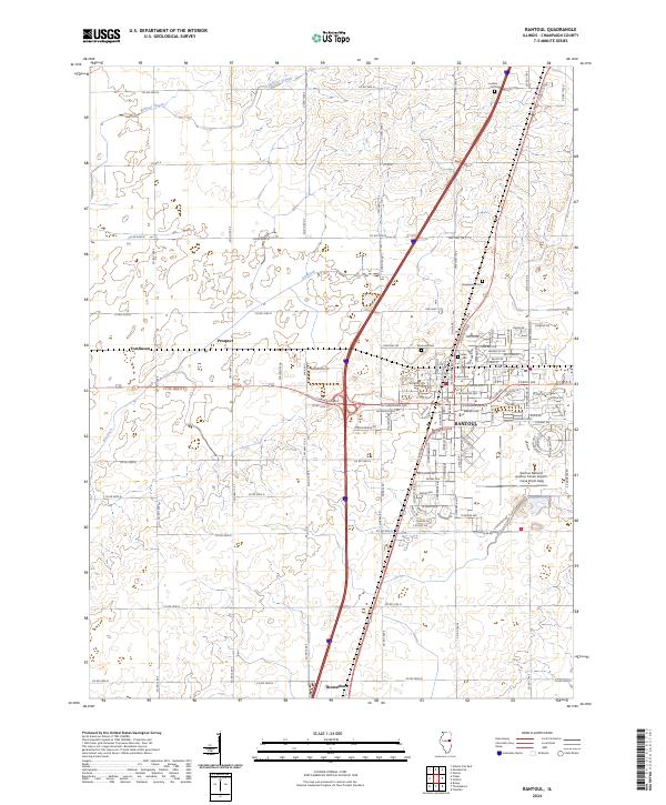 US Topo 7.5-minute map for Rantoul IL