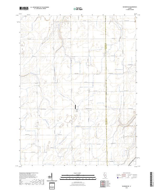 US Topo 7.5-minute map for Raymond NE IL