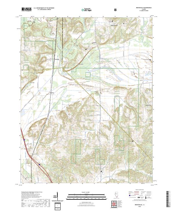US Topo 7.5-minute map for Reevesville IL