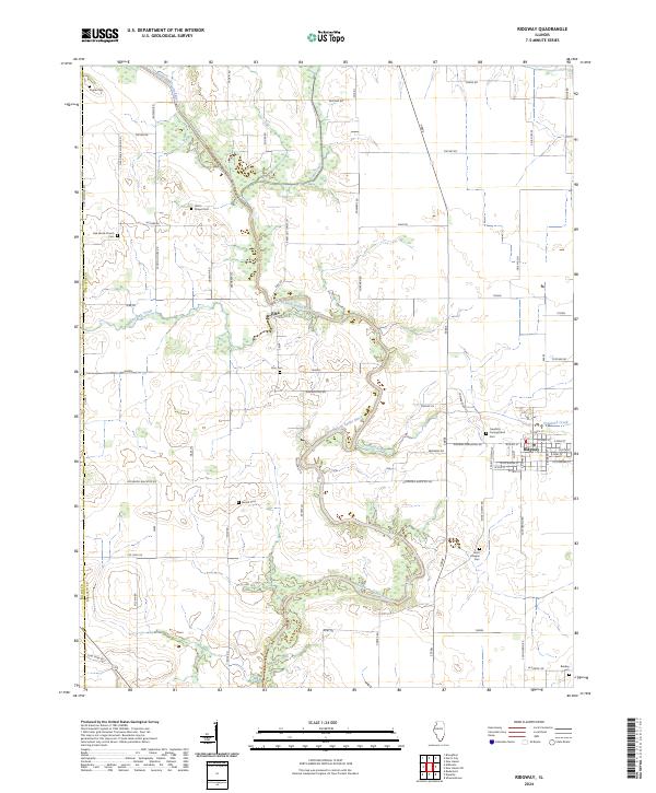 US Topo 7.5-minute map for Ridgway IL