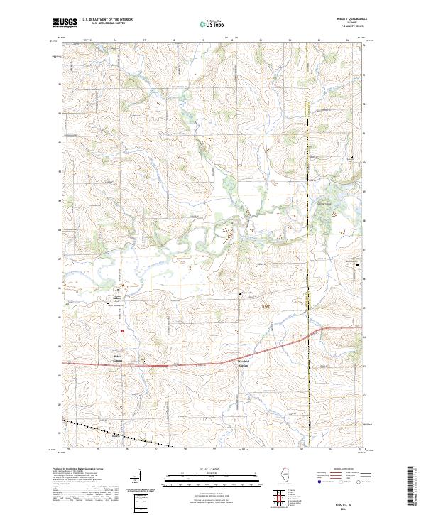 US Topo 7.5-minute map for Ridott IL