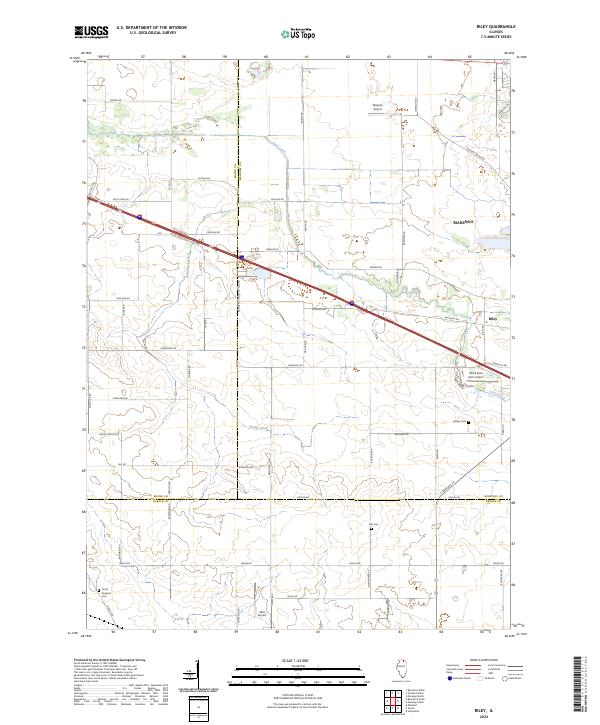 US Topo 7.5-minute map for Riley IL