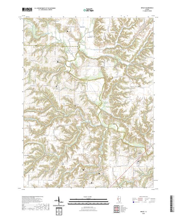 US Topo 7.5-minute map for Ripley IL