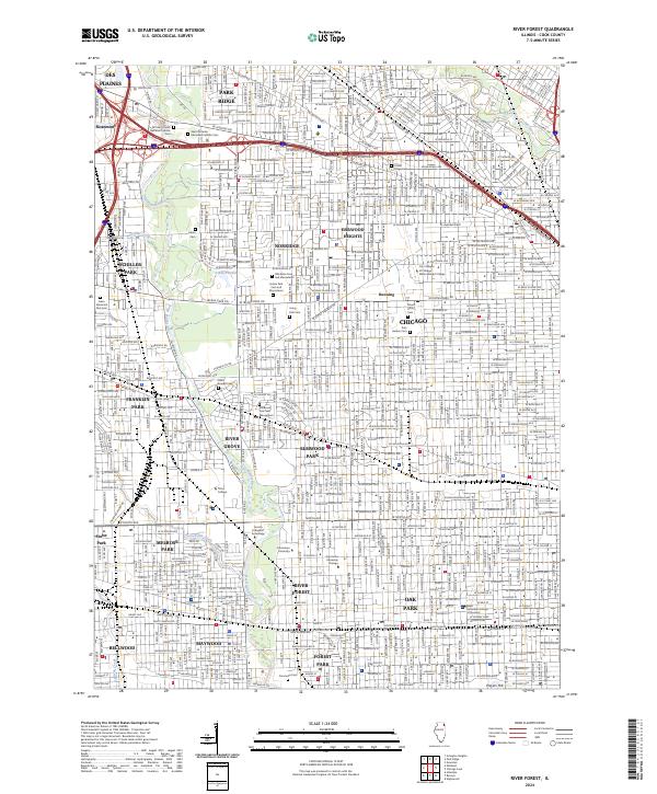 US Topo 7.5-minute map for River Forest IL