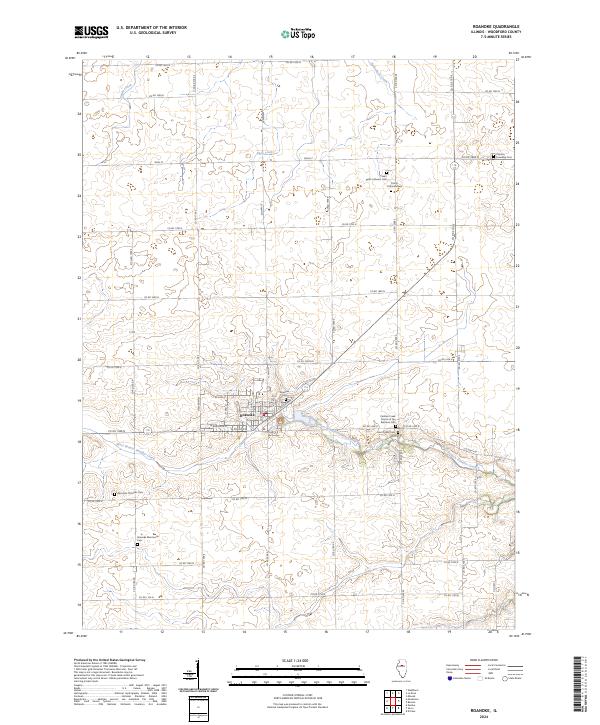 US Topo 7.5-minute map for Roanoke IL