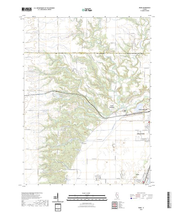 US Topo 7.5-minute map for Rome IL
