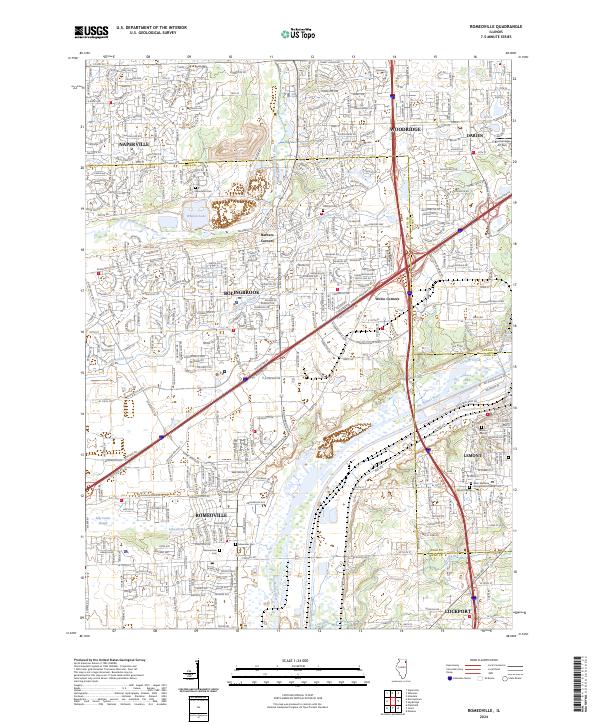 US Topo 7.5-minute map for Romeoville IL