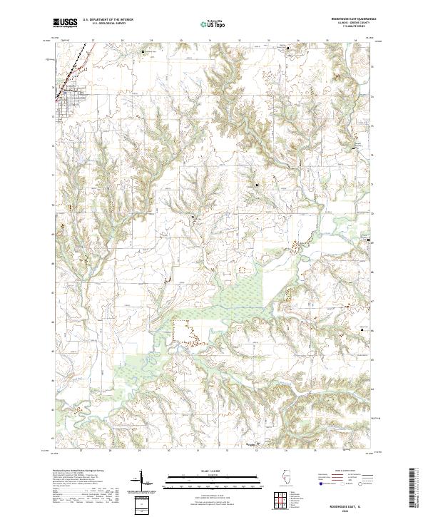 US Topo 7.5-minute map for Roodhouse East IL