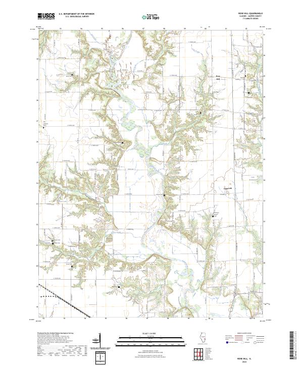 US Topo 7.5-minute map for Rose Hill IL