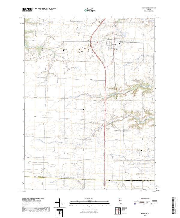 US Topo 7.5-minute map for Roseville IL