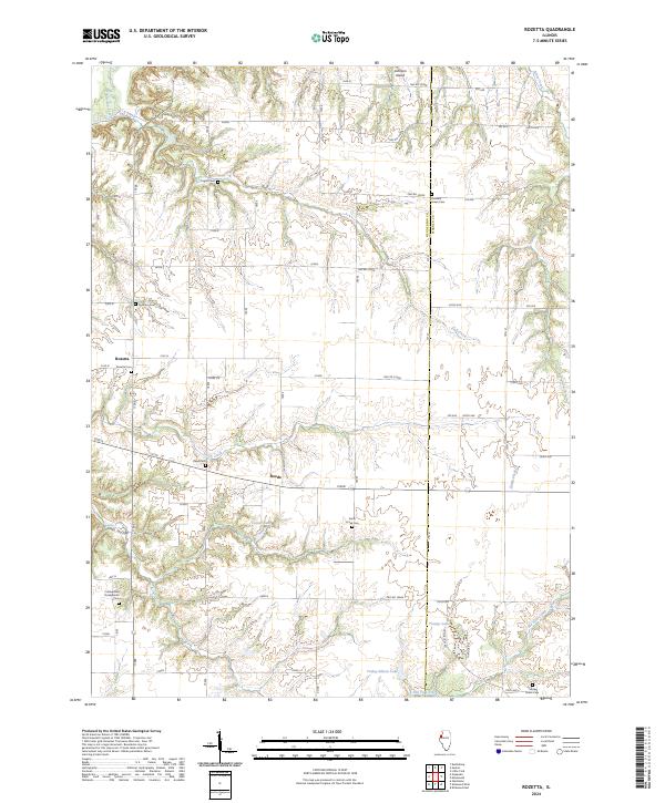 US Topo 7.5-minute map for Rozetta IL