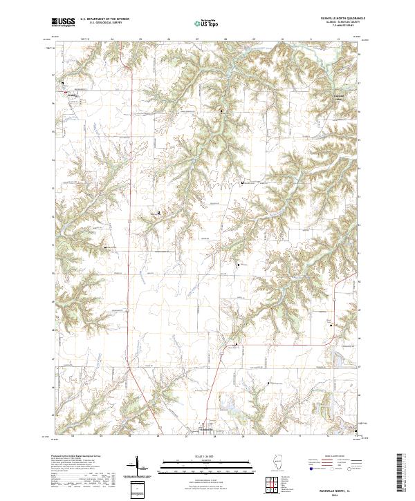 US Topo 7.5-minute map for Rushville North IL