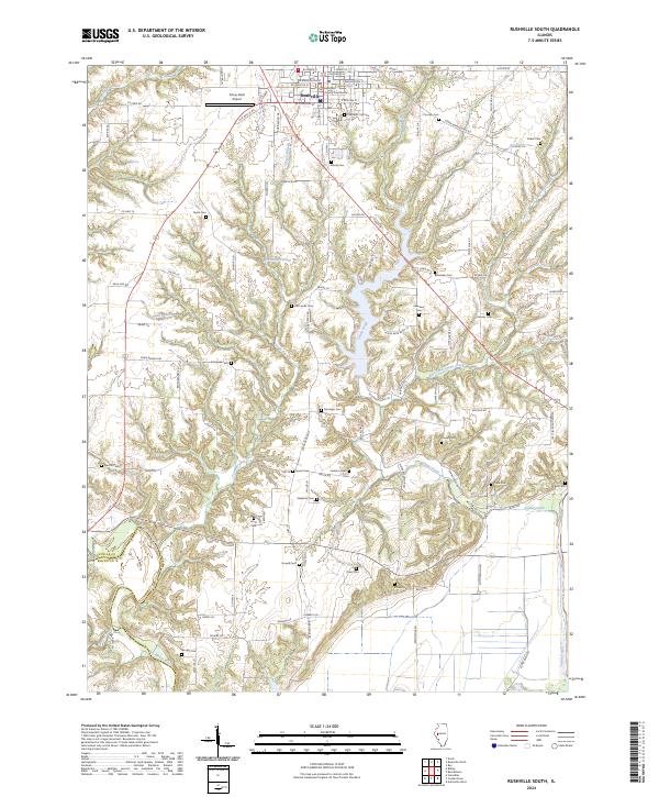 US Topo 7.5-minute map for Rushville South IL