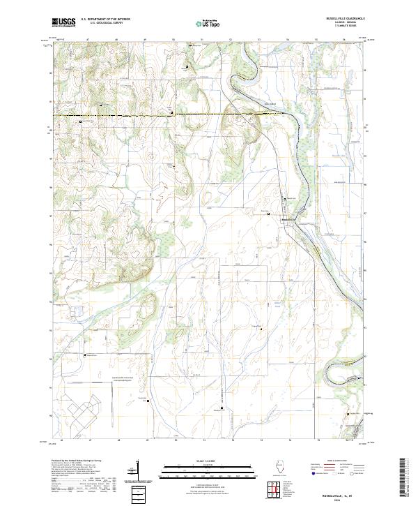 US Topo 7.5-minute map for Russellville ILIN – American Map Store
