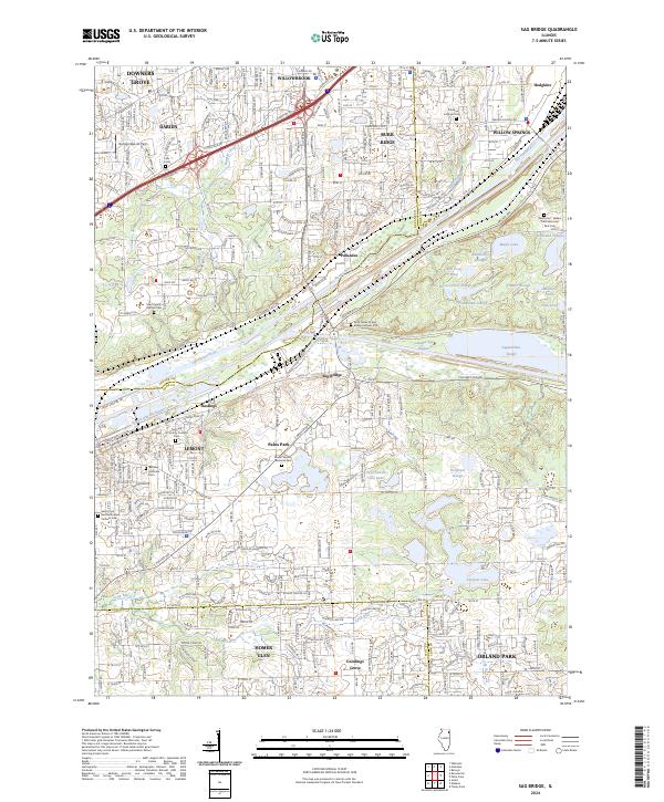 US Topo 7.5-minute map for Sag Bridge IL