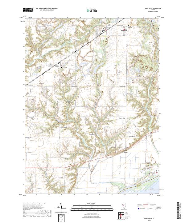 US Topo 7.5-minute map for Saint David IL