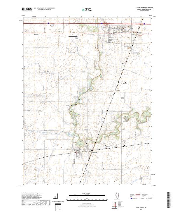US Topo 7.5-minute map for Saint Joseph IL