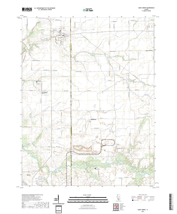 US Topo 7.5-minute map for Saint Libory IL