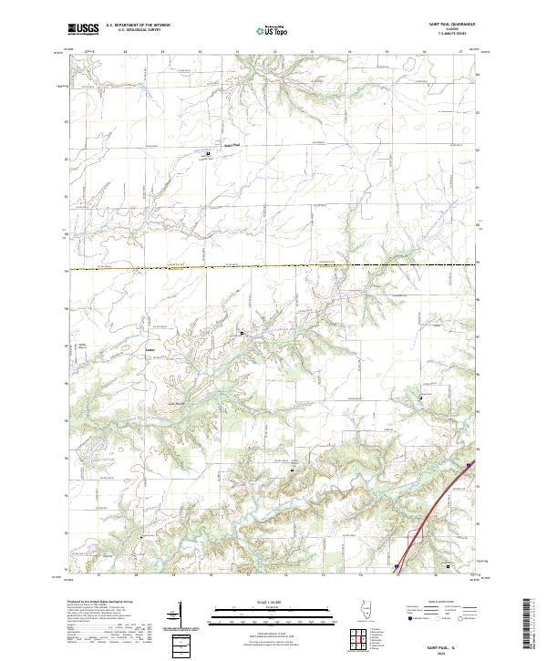 US Topo 7.5-minute map for Saint Paul IL