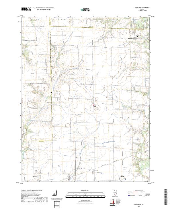 US Topo 7.5-minute map for Saint Rose IL