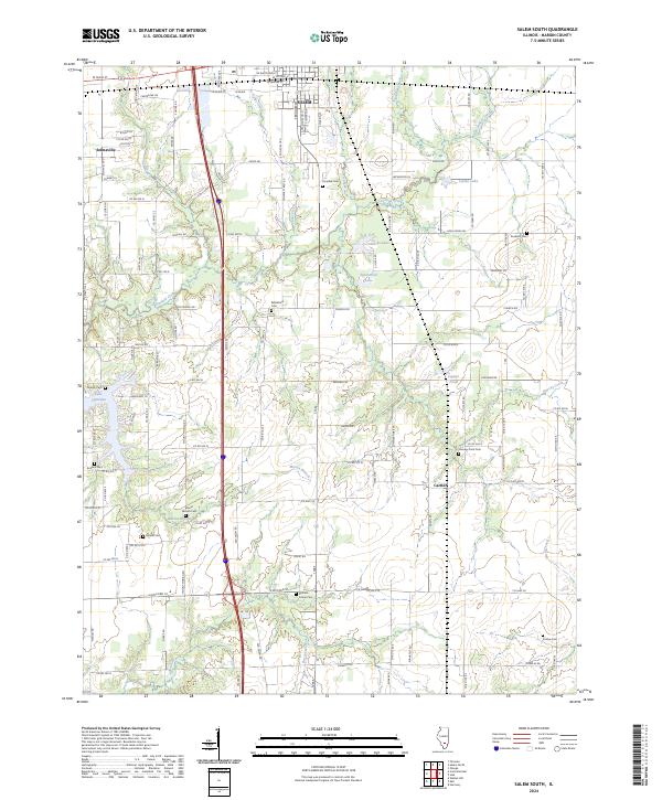 US Topo 7.5-minute map for Salem South IL
