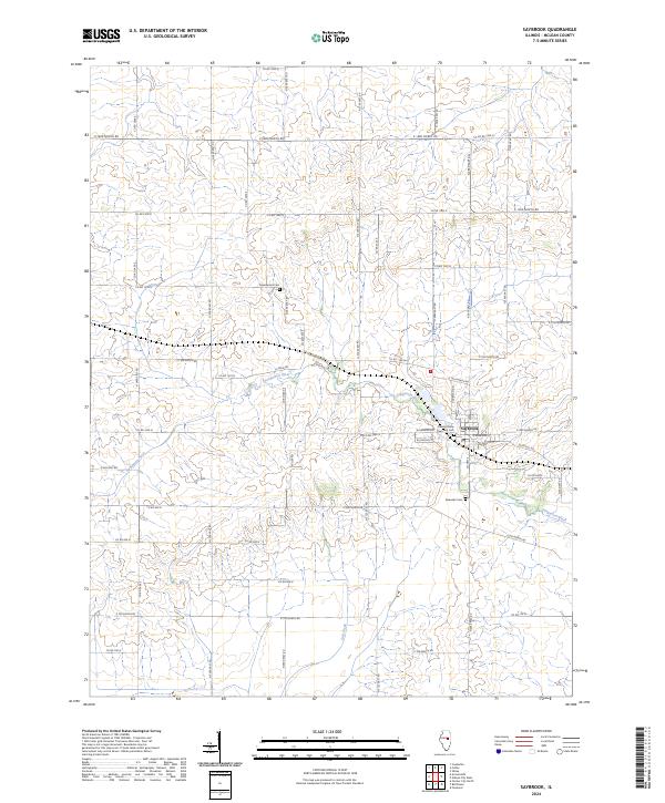 US Topo 7.5-minute map for Saybrook IL
