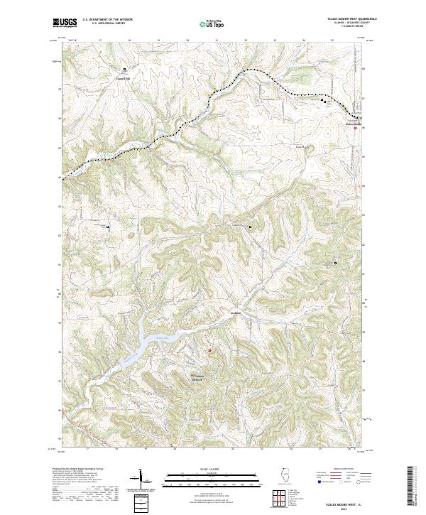 US Topo 7.5-minute map for Scales Mound West IL