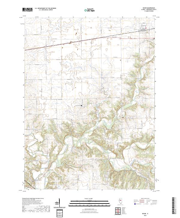 US Topo 7.5-minute map for Secor IL