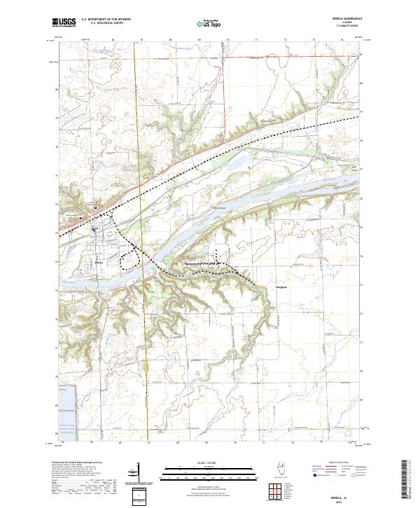 US Topo 7.5-minute map for Seneca IL