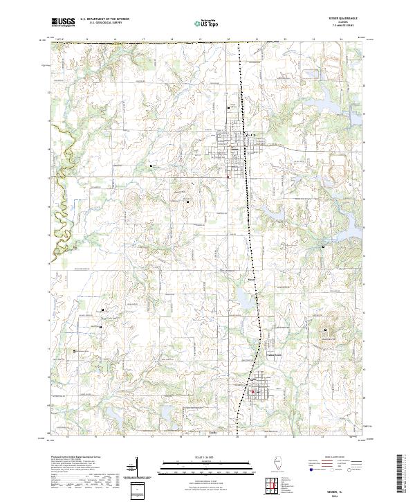 US Topo 7.5-minute map for Sesser IL