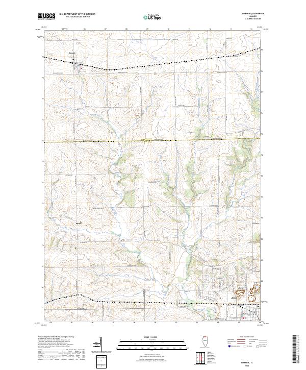 US Topo 7.5-minute map for Seward IL