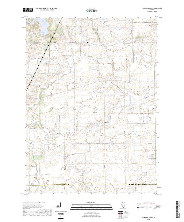 US Topo 7.5-minute map for Shabbona Grove IL