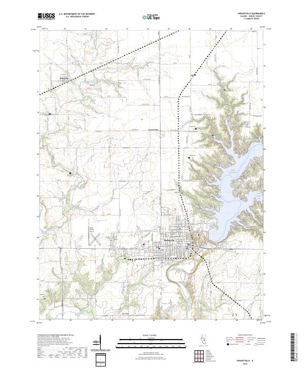 US Topo 7.5-minute map for Shelbyville IL