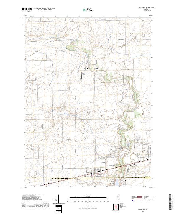 US Topo 7.5-minute map for Somonauk IL