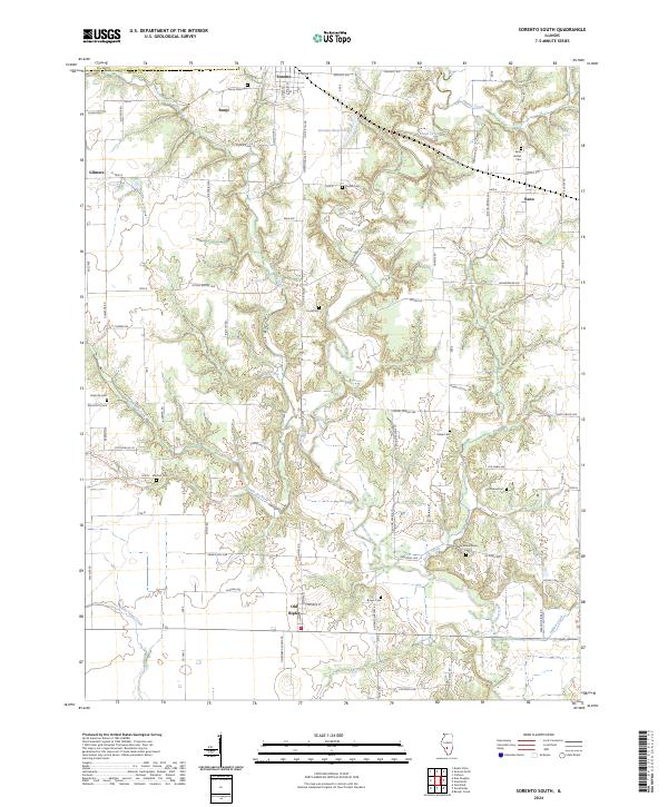 US Topo 7.5-minute map for Sorento South IL