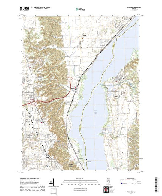US Topo 7.5-minute map for Spring Bay IL – American Map Store