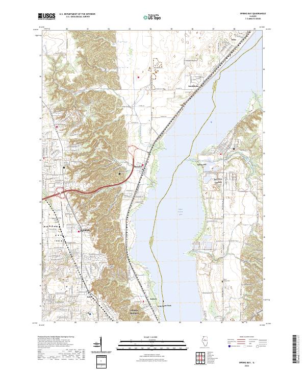 US Topo 7.5-minute map for Spring Bay IL