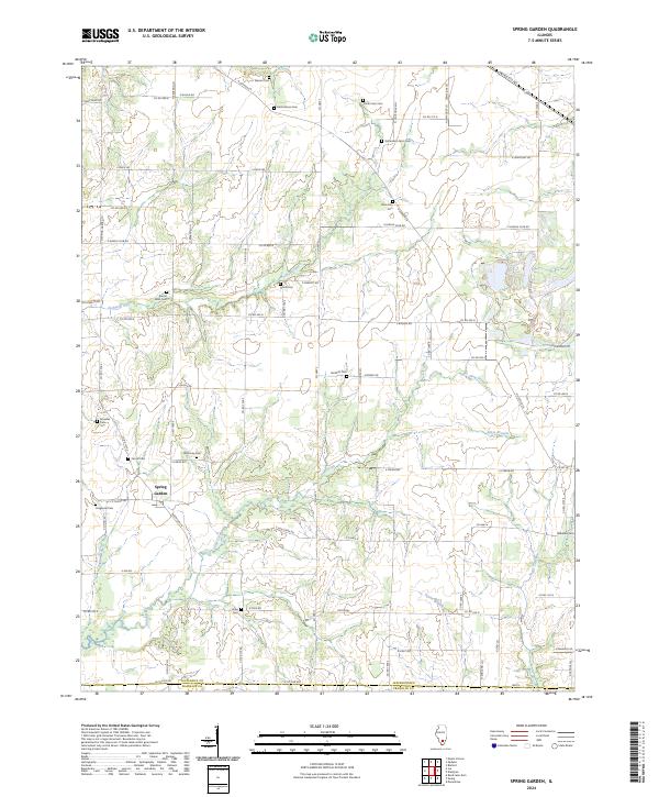 US Topo 7.5-minute map for Spring Garden IL